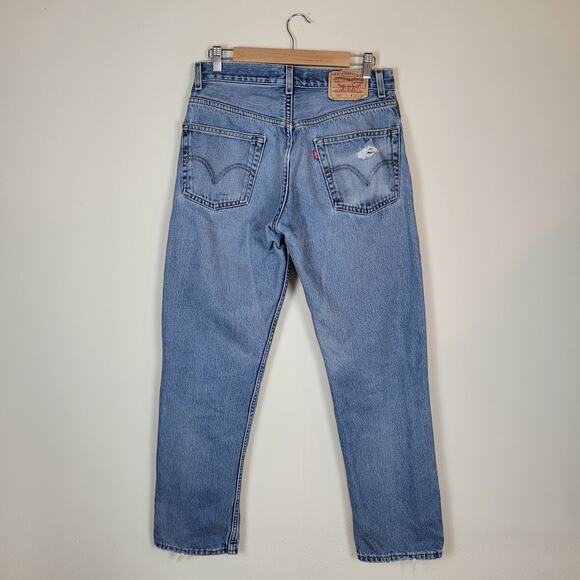 VTG Levis 505 Jeans 30x32 Blue Denim Regular Fit Straight Leg Red Tab Classic - Picture 3 of 11